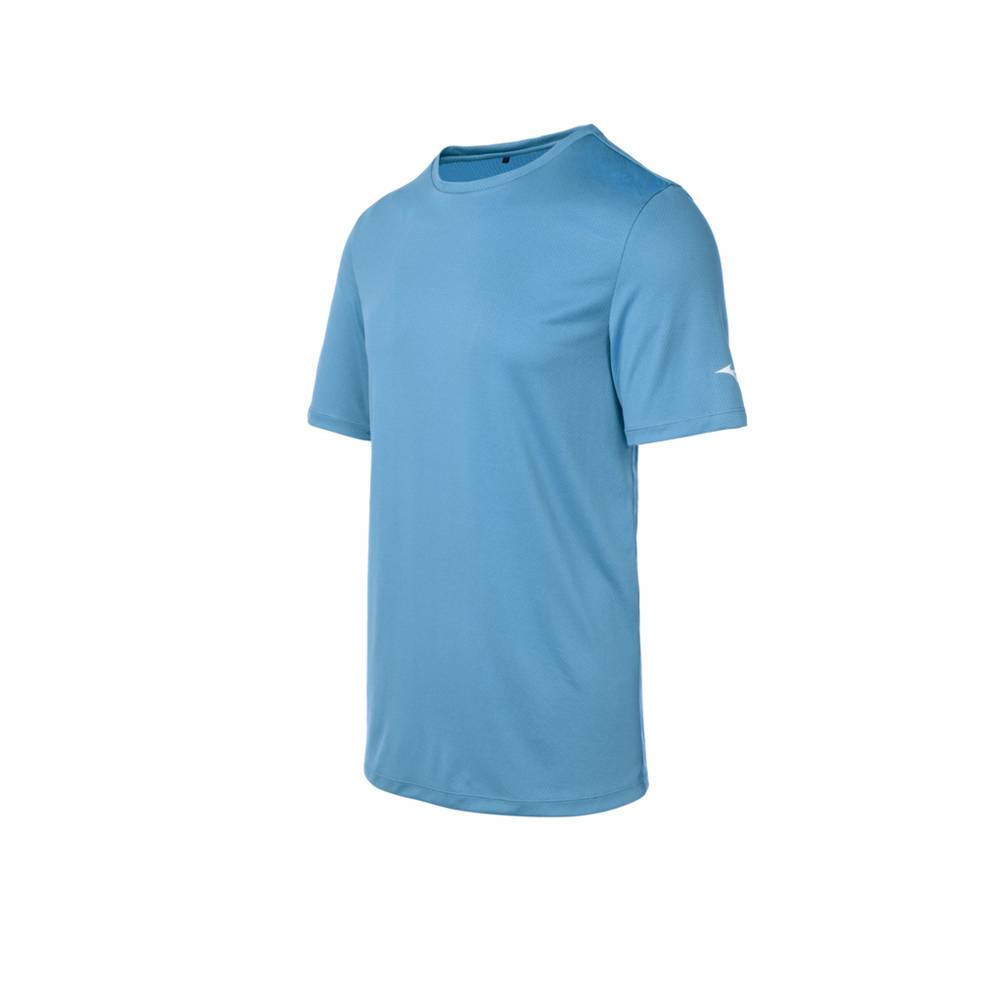 Camisetas Mizuno Para Hombre Azules Claro 4137596-JB